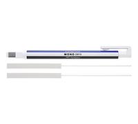 Tombow Mono Zero - Gomma a penna, ricaricabile, punta squadrata, 2,5 x 5 mm Radierstift (eckige Spitze) Bianco + ricarica.