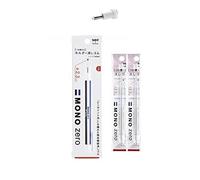 Tombow Mono Zero - Gomma di precisione a penna con punta tonda, 2 ricariche incluse, colore bianco