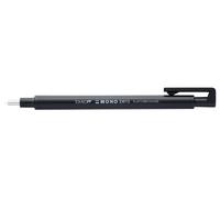 Tombow Mono zero - Set gomma per cancellare di precisione, punta rotonda, con 2 mine extra, colore: Nero