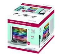 Tombow ORGA-108C - Organizer da scrivania vuoto, pratica conservazione per pennarelli, spazio per 108 pennarelli