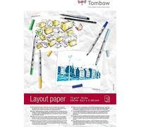 Tombow PB-LAYOUT - Blocco formato DIN A4, colore: bianco, semitrasparente