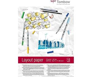 Tombow PB-LAYOUT - Blocco formato DIN A4, colore: bianco, semitrasparente