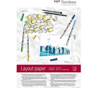Tombow PB-LAYOUT - Blocco formato DIN A4, colore: bianco, semitrasparente - NUOV