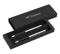 Tombow PLZ-211-3 - Penna a sfera e portamine "Zoom 707", colore: Bianco/Nero, 2 Pezzi
