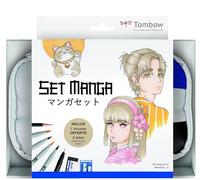 Tombow Set Manga, contiene 9 prodotti selezionati e istruzioni passo passo dall'artista Laura @laurinha__m.