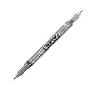 Tombow WS-TBS Fudenosuke - Pennarello a doppia punta, colore: Nero/Grigio