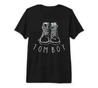 Tomboy Boots Design per Ragazze e Donne Maglietta Premium