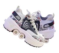 TOME. SKATES Scarpe con Rotelle per bambine, Pattini a Rotelle per bambini e Sneakers 2 in 1, Pattini a 4 Ruote deformati per bambino come regali di Natale e compleanno (K, EU-40)