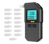 Tomedeks 1 Pezzi Etilometro Portatile Professionale Alcoltest Certificato Uso Personale, Alcol Test Portatile, Alcoltester Digitale Precisa del Tasso Alcolemico Incluso 10pz Bocchini