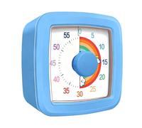 Tomedeks 1 Pezzi Timer visivo per bambini, cucina dell'ufficio della classe 60 minuti countdown, timer desktop strumento di gestione del tempo per bambini, time arcobaleno (Blu)