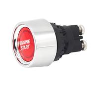 Tomedeks 1 Pezzo 12V-24V/50A Avvia a Spinta Interruttore di Accensione, Universale Illuminated Interruttore del Pulsante di Arresto del Motore Momentaneo Pulsante per AutoTruck Boat(Rosso)