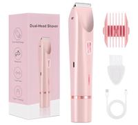 Tomedeks 1 Pezzo Rasoio Elettrico Donna,Impermeabile,2 in 1 Rasoio Intimo Donna a Secco e Bagnato,Applicare su Parti Intime, Cosce, Braccia