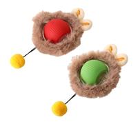 Tomedeks 2 Pezzi Palla Interattiva per Cani, Palla Interattiva Giochi per Gatti Cani, Palla Elettrica Interattiva con Rotolamento Automatico per Cani