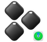 Tomedeks 3 Pezzi Air Tag Smart Tracker, Bluetooth Localizzatore Compatibile con Apple Dov'è, Trova oggetti per Bagagli, Valigie, ZainiBorse, Batteria Sostituibile (Nero)