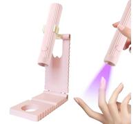 Tomedeks Lampada UV per unghie in gel con supporto, lampada UV portatile ricaricabile, asciuga unghie, mini lampada portatile senza fili per unghie per decorazione fai da te a casa