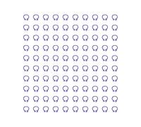 Tomedny 100 Pezzi 8 mm Fasce per Gambe per piccioni per Uccelli, Anelli per Gambe in plastica per pollame Clip Fasce per quaglie per fringuelli Bantam Colomba Piccoli Uccelli (Purple)