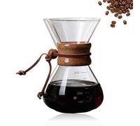 Tomedny 400 ml di versare su una caffettiera, macistrare caffè con filtro a doppio strato e birraio a goccia a manicotto in legno per campeggio per ufficio a casa