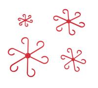 Tomedny Piante da 4 Pezzi di Piante, Supporti per Lo Stelo vegetale Riutilizzabile Portatili con 4 Dimensioni Diverse, Accessori per Piante d'appartamento Interno per stabilizzazione e (Rosso)