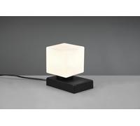 TomeILL II LAMPADA DA TAVOLO NERA SFERA VETRO BIANCO H.14