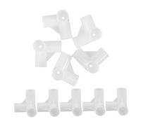 TOMETURE 10 Pezzi Connettore in Plastica per Asta Armadio, Giunto Angolare 22Mm, Accessori per Mobili, Collegamento Robusto per Armadio Portatile e Scarpiera Fai da Te