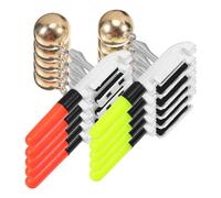 TOMETURE 10 Pezzi Luce di Allerta per Pesca Campanello e Clip Bastoncino Luminoso per Canna da Pesca in Abs e Rame Batteria a Pulsante Notturna