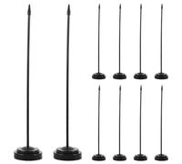 TOMETURE 10 set di basi per bandiere con 1 foro - Supporto da scrivania con aste per scrivania, tavolo, ufficio, eventi internazionali - Adatto a quasi tutti i piccoli mini banner