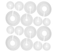 TOMETURE 16 pezzi Flangia a parete divisa: piastra di copertura rotonda - Copertura in plastica per tubo idraulico per lavabo da bagno, WC, tubo per unità di condizionamento da 29 mm/14-45 mm/30-55