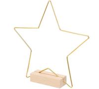 TOMETURE 1set Decorativo Stella a Cinque Punte con Base in Legno Resistente per Centrotavola Matrimonio e Decorazioni da Tavolo Anello Artigianale Versatile per Composizioni Floreali Te