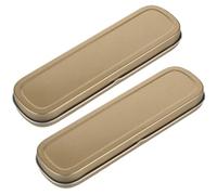 TOMETURE 2 Pezzi Astuccio per Penne in Latta Design Semplice e Raffinato, Scatola Porta Oggetti Protettiva e Pratica per Studenti in Materiale di Lamiera Stagnata
