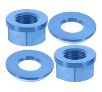 TOMETURE 2 Pezzi Dado Mozzo ASSE Bici M10 in Lega di Alluminio Blu | Coppia per Ruota Posteriore, Filettatura M10, Montaggio Semplice e Rilascio Vite