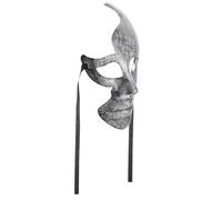 TOMETURE 2 Pezzi Maschera Mezza Faccia in Plastica Argento Creativa | Decorazione Party, Riutilizzabile e Comoda, Stile Realistico a Doppio Volto
