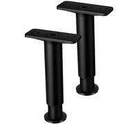 TOMETURE 2 Pezzi Supporto Centrale per Letto Piede Regolabile per Telaio Letto Supporto Mobili in Plastica-acciaio Nero Altezza 15-25cm per Mobili
