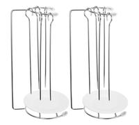 TOMETURE 2 Set Rack Sospeso BBQ in Acciaio Inox per Spiedini, Grill | Smontabile e Portatile, Vassoio Raccogli-gocce, Struttura Pratica per Uso Outdoor