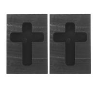 TOMETURE 2 stampi per di Grafite a Forma di Croce Religiosa, Stampo per di Grafite a Forma di Croce per la Fusione di Zinco, Rame e Argento, Strumento per Fusione di Metalli 2,44x1,65x0,79 Pollici