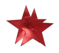 TOMETURE 2 Stelle olografiche Rosse per Cheerleading - Stella da Ballo Portatile da 30 cm con Elastico, Ideale per Feste di Ginnastica, Eventi scolastici e per incitare Il pubblico.