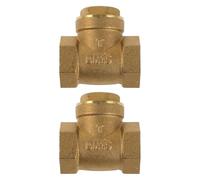 TOMETURE 2 valvole di ritegno in linea in ottone, valvola unidirezionale orizzontale da 1/2" DN15, raccordo di ricambio per tubo di ingresso scaldabagno e contatore anti-riflusso.