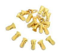 TOMETURE 20 pezzi di piccole mollette a coccodrillo in metallo - Mini morsetti a molla per abiti e falde di cappelli, mollette in metallo multiuso per lavori fai da te, sartoria e progetti di cucito