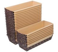 TOMETURE 26 pezzi di teglie di carta per pane: teglie rettangolari per pane - 8,5x3,9x2 pollici, stampo per torte antiaderente - stampo antiaderente per toast - per resistenti al calore per la