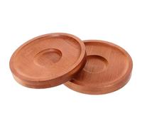 TOMETURE 2pezzi Sottobicchieri in Bambù per Bicchieri Whisky Rotanti Base Antiscivolo per Bicchieri da Whiskey e Vino Accessorio Bar Elegante per Degustazione e Regalo per Amanti del
