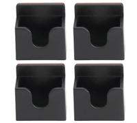 TOMETURE 4 clip di supporto per microfono CB, gancio autoadesivo per microfono per radio portatili, supporto a parete, nero, compatibile con la maggior parte delle radio