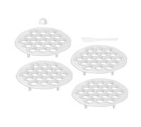 TOMETURE 4 Set Kit per Ravioli Cinesi in Pp Bianco, Utensile fare Gnocchetti e Mini Buns, Facile da Usare e Rapido, per Cucina e Feste