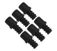 TOMETURE 6 Pezzi Connettore per Manico Scopino WC Nero in PP con Funzione Autobloccante, Ricambio per Pulizia Bagno