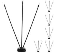 TOMETURE 6 set di basi per bandiere con 3 fori - Porta bandiere da scrivania con aste per scrivania, tavolo, ufficio, eventi internazionali - Adatto a quasi tutti i piccoli mini banner