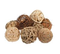 TOMETURE 9 Palline Decorative Rustiche in Vite D'erba e Rattan per Riempimento di Vasi e Centrotavola, Resistente per Uso Lungo Termine, per Varie Occasioni Stili Multipli