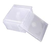 TOMETURE 9 Pezzi Custodia Doppia Trasparente per CD in Acrilico, Portatile e Facile da Trasportare, Capacità per 2 CD o Dvd, per Archiviazione e Protezione Sicura