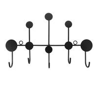 TOMETURE Appendiabiti da Parete Design Semplice in Ferro Nero Creativo Gancio Resistente e Multifunzionale per Giacche e Accappatoi, per Soggiorno e Bagno