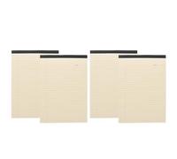 TOMETURE Blocco Note Portatile A4 4 Pezzi Carta Beige, Quaderno senza Data Facile da Conservare per Liste e Pianificazione in Ufficio o Scuola