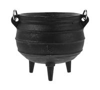 TOMETURE Bruciatore per Aromaterapia in Ferro Nero con Treppiede, Calderone Resistente al Calore e Portatile per Rituali e Smudging Decorativo