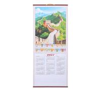 TOMETURE Calendario lunare cinese da parete, calendario di Capodanno asiatico 2027 da appendere, decorazione Feng Shui a forma di pecora zodiacale in rattan sintetico per Capodanno in casa e ufficio