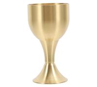 TOMETURE Calice in Lega di Rame Decorativo in Stile Retrò Oro, Resistente e Sicuro la Bocca, per Meditazione e Offerte Religiose, Tazza Multifunzione per Appassionati di Culture